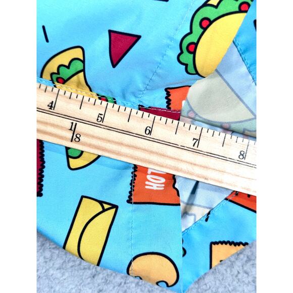 Taco Bell Swim Trunks Lined Men's Small Drawstring Hot Sauce Collection Food Fun - Picture 10 of 11